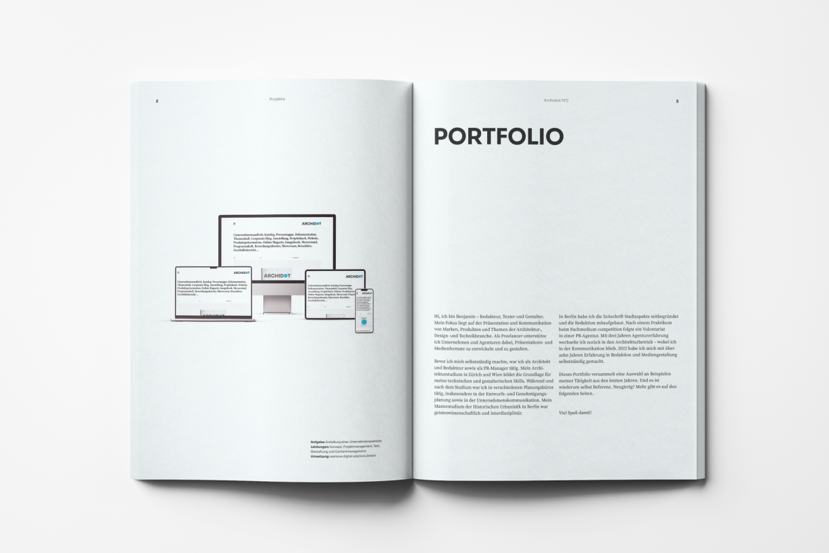 Archidot N°2 / Seiten 2 - 3 Slider